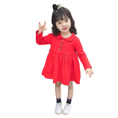 Baby Girls Solid Print Long Sleeve Strawberry Button Design Dress Autumn Casual Kids Toddler Sundress
Baby Girls Solid Print Long Sleeve Strawberry Button Design Dress Autumn Casual Kids Toddler Sundress