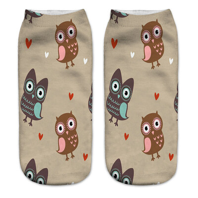 Women Harajuku Cute Cotton 3D Print Owl Low Cut Ankle Socks
Women Harajuku Cute Cotton 3D Print Owl Low Cut Ankle Socks