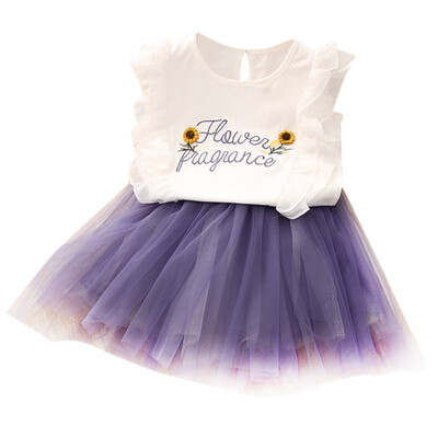 Children Baby Girl Summer Embroidery Short Sleeve T-Skirt Princess Mesh Dress Two-Piece Set 2-8Y Lovely Toddler Girls Clothes
Children Baby Girl Summer Embroidery Short Sleeve T-Skirt Princess Mesh Dress Two-Piece Set 2-8Y Lovely Toddler Girls Clothes