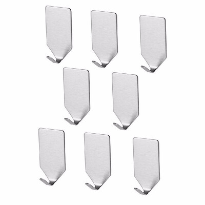 8pcs Adhesive Hook Stainless Steel Adhesive Hooks Strong Wall Hanger Waterproof Shower Towel Robe Loofah Rack Holder Wall Coat Key
8pcs Adhesive Hook Stainless Steel Adhesive Hooks Strong Wall Hanger Waterproof Shower Towel Robe Loofah Rack Holder Wall Coat Key