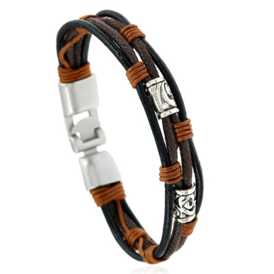 New Design Alloy PU Leather Strap Bracelets Rope Black Braided Bracelet For Men Jewelry Gift
New Design Alloy PU Leather Strap Bracelets Rope Black Braided Bracelet For Men Jewelry Gift