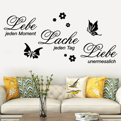 Gobestart Lebe Lache Liebe Family Removable Art Vinyl Mural Home Room Decor Wall Stickers 
Gobestart Lebe Lache Liebe Family Removable Art Vinyl Mural Home Room Decor Wall Stickers