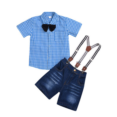 Summer Children Baby Boys Casual Short Sleeve Plaid Print Shirt Tops With BowknotStrap Shorts Costume Set
Summer Children Baby Boys Casual Short Sleeve Plaid Print Shirt Tops With BowknotStrap Shorts Costume Set