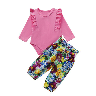 Autumn Baby Girl Cute Casual Long Sleeve Cotton Romper Tops Floral Print Pants Outfits Set
Autumn Baby Girl Cute Casual Long Sleeve Cotton Romper Tops Floral Print Pants Outfits Set