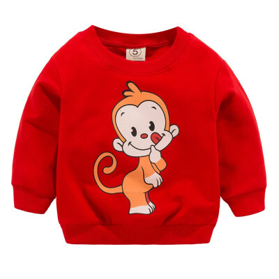 Spring Autumn Sweatshirts Kids Shirts Toddler Boys Girls Long Sleeve Cartoon Monkey Yellow Tops Children Clothes 0-3T
Spring Autumn Sweatshirts Kids Shirts Toddler Boys Girls Long Sleeve Cartoon Monkey Yellow Tops Children Clothes 0-3T