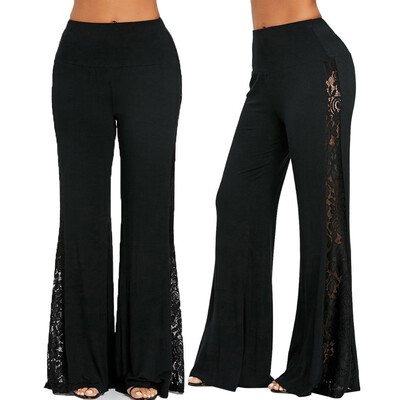Gobestart Fashion Womens High Waist Lace Insert Wide Leg Pants Leggings Loose Trousers
Gobestart Fashion Womens High Waist Lace Insert Wide Leg Pants Leggings Loose Trousers