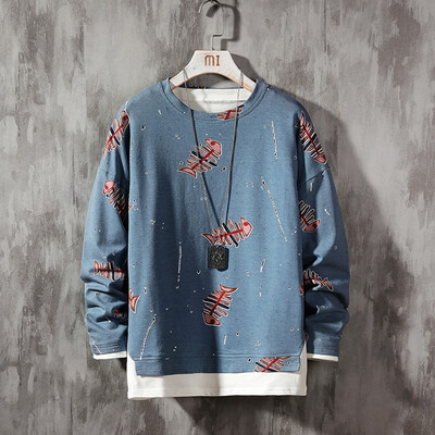 Toponeto Mens New Style Fashion Printed Fake Two Long Sleeve Guards Large-Size Garment
Toponeto Mens New Style Fashion Printed Fake Two Long Sleeve Guards Large-Size Garment