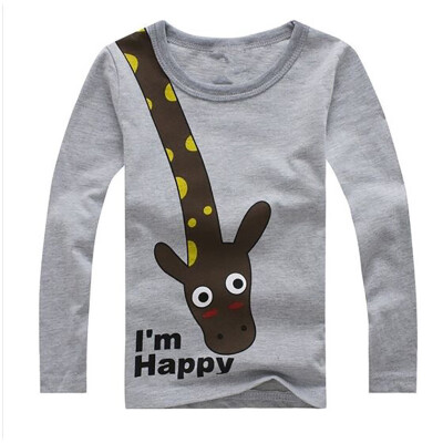 Hot Sale Children Long Sleeve Tops Giraffe Im Happy Kids Boys T-shirt Top Spring Clothing casual baby clothing Tops 2-6Y
Hot Sale Children Long Sleeve Tops Giraffe Im Happy Kids Boys T-shirt Top Spring Clothing casual baby clothing Tops 2-6Y