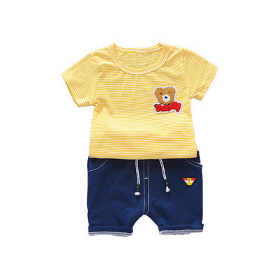 Hot Children Cartoon Bear Striped Short-SleevedShorts Pants Suit Summer For 0-5 Years Old
Hot Children Cartoon Bear Striped Short-SleevedShorts Pants Suit Summer For 0-5 Years Old
