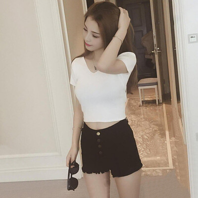 Summer Backless Bandage Cross Slim V-neck Solid Short Knitted T-shirts For Women Short Sleeves Hollow Out Sexy Summer Top Female
Summer Backless Bandage Cross Slim V-neck Solid Short Knitted T-shirts For Women Short Sleeves Hollow Out Sexy Summer Top Female