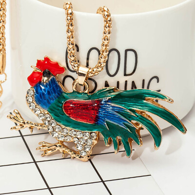 Creative Zodiac Chicken Years Act The Role Ofing Is Tasted Full Rhinestones Crystal Chickens Pendant Necklace Luxury Jewelry
Creative Zodiac Chicken Years Act The Role Ofing Is Tasted Full Rhinestones Crystal Chickens Pendant Necklace Luxury Jewelry