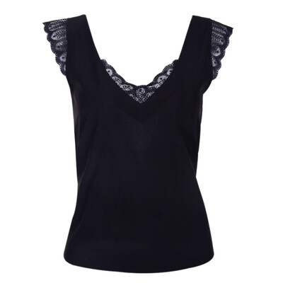 Women V neck Lace Tops Summer Sexy Backless Sleeveless Vest Casual Loose Harajuku Blouse Tops Elegant Black Shirt Female
Women V neck Lace Tops Summer Sexy Backless Sleeveless Vest Casual Loose Harajuku Blouse Tops Elegant Black Shirt Female