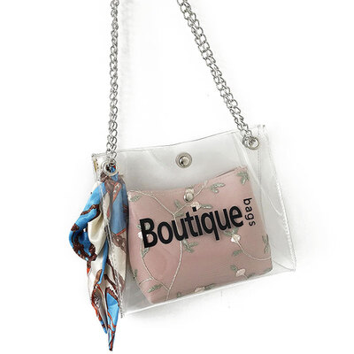 Embroidered Women Fashion Transparent Case Casual Girls Silk Scarf Chain Jelly Color Package Korean Version Wild Messenger Bag
Embroidered Women Fashion Transparent Case Casual Girls Silk Scarf Chain Jelly Color Package Korean Version Wild Messenger Bag