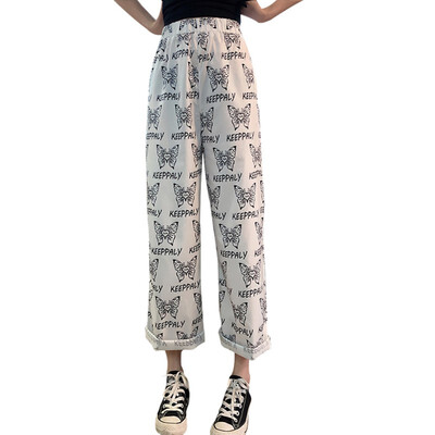 Novel Print Women Pants Fashion Casual Print High Elastic Waist Loose Pants Female Ladies Wide Leg Pants Trousers
Novel Print Women Pants Fashion Casual Print High Elastic Waist Loose Pants Female Ladies Wide Leg Pants Trousers