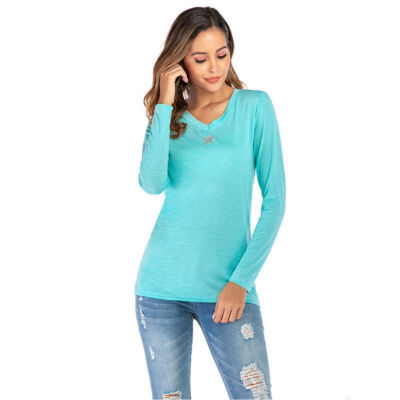 Printed T-Shirt Female Five-Pointed Star Decoration Sexy V-Neck Design Casual Wild Autumn New fashion Long Sleeve
Printed T-Shirt Female Five-Pointed Star Decoration Sexy V-Neck Design Casual Wild Autumn New fashion Long Sleeve