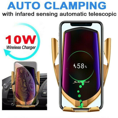 New 10W Automatic Infrared Induction Clamping Wireless Car Charger 360 Degree Rotation Phone Charging Mount for iPhone X XR 8P
New 10W Automatic Infrared Induction Clamping Wireless Car Charger 360 Degree Rotation Phone Charging Mount for iPhone X XR 8P