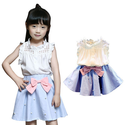 2Pcs Kids Clothes for Girls The Bow Skirt&Lace Top Summer Suit Korean Style Childrens Clothing Sets Baby Toddler Set
2Pcs Kids Clothes for Girls The Bow Skirt&Lace Top Summer Suit Korean Style Childrens Clothing Sets Baby Toddler Set
