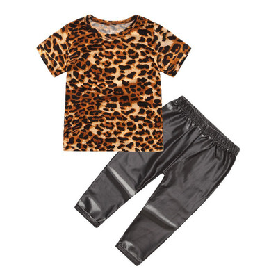 Summer Baby Girl Leopard Print Short Sleeve T-Shirt Tops Black Trousers Casual Outfits
Summer Baby Girl Leopard Print Short Sleeve T-Shirt Tops Black Trousers Casual Outfits