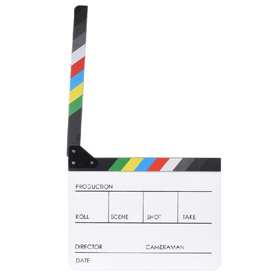 10" 12" 245 30cm Acrylic Dry Erase Clapboard Clap-stick Clapper Board Slate for Film Movie Cut Action Scene
10" 12" 245 30cm Acrylic Dry Erase Clapboard Clap-stick Clapper Board Slate for Film Movie Cut Action Scene