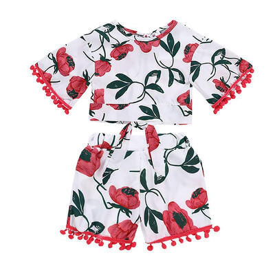 Children Sets Girls Cotton Flower Flare Sleeves Fur Ball Shirt Shorts Suit High Quality Girls Clothing
Children Sets Girls Cotton Flower Flare Sleeves Fur Ball Shirt Shorts Suit High Quality Girls Clothing
