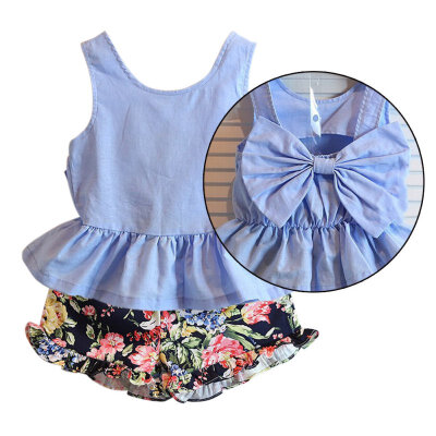 2pcs Children Girls Sets Summer Kids Baby Girls Clothing Set Sleeveless Big Bow T-shirtFloral Pants Kids Clothes Suit 2-6Y
2pcs Children Girls Sets Summer Kids Baby Girls Clothing Set Sleeveless Big Bow T-shirtFloral Pants Kids Clothes Suit 2-6Y