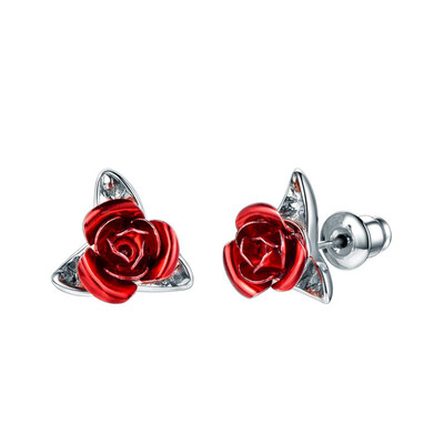 Cute Red Rose Metal Flowers Stud Earring For Women Lady Romantic Gift Brincos Wedding Earrings Party Jewelry bijoux
Cute Red Rose Metal Flowers Stud Earring For Women Lady Romantic Gift Brincos Wedding Earrings Party Jewelry bijoux