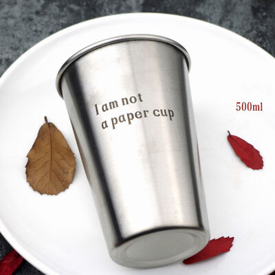500ml Simple Stainless Steel Juice Beer Water Cup Unbreakable Stackable Pint Mugs Juice Mug Coffee Cup Drinking Cups
500ml Simple Stainless Steel Juice Beer Water Cup Unbreakable Stackable Pint Mugs Juice Mug Coffee Cup Drinking Cups