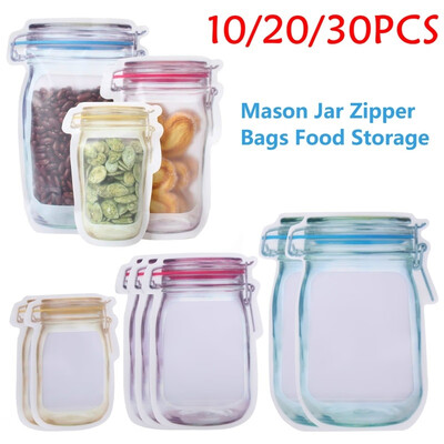 102030pcs Reusable Mason Jar Bottles Bags Portable Zipper Bags Leakproof Fresh Food Storage Bag Snack Sandwich Storage Bags
102030pcs Reusable Mason Jar Bottles Bags Portable Zipper Bags Leakproof Fresh Food Storage Bag Snack Sandwich Storage Bags