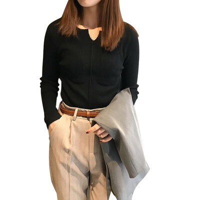 EFINNY Korean Style Pockets Solid Color Sweater Sexy Slim V-neck Long-sleeved Women Autumn Knitted Pullover
EFINNY Korean Style Pockets Solid Color Sweater Sexy Slim V-neck Long-sleeved Women Autumn Knitted Pullover