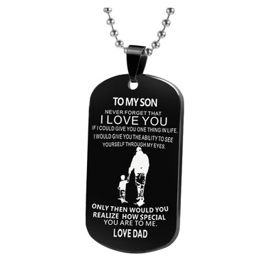 Dog Tags Pendant Necklace Family Jewelry To My Son Daughter We Love You Love Dad Mom Necklace Military Army Cards
Dog Tags Pendant Necklace Family Jewelry To My Son Daughter We Love You Love Dad Mom Necklace Military Army Cards