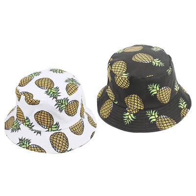 Spring&summer fruit pineapple double-sided fisherman hat folding Panama hat male ladies fishing bucket cap blue black white
Spring&summer fruit pineapple double-sided fisherman hat folding Panama hat male ladies fishing bucket cap blue black white