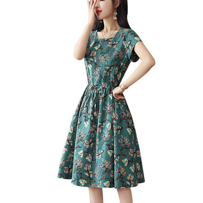Floral Printed Casual Dress Women Lace Up A-Line Summer Dresses O-Neck Short Sleeve Knee-Length Dress 2019 Women New Fashion
Floral Printed Casual Dress Women Lace Up A-Line Summer Dresses O-Neck Short Sleeve Knee-Length Dress 2019 Women New Fashion