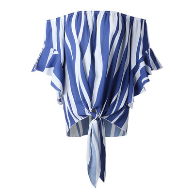 Women Sexy Zebra Striped Print Off-The-Shoulder One Shoulder Collar Mid Sleeved Chiffon Shirt Tops
Women Sexy Zebra Striped Print Off-The-Shoulder One Shoulder Collar Mid Sleeved Chiffon Shirt Tops