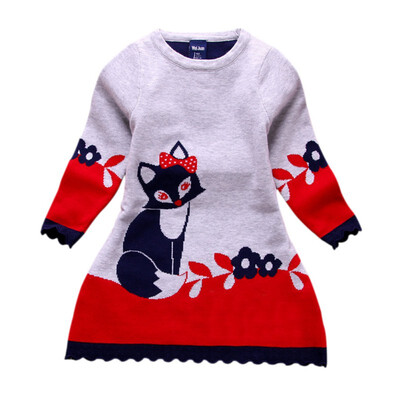 Baby Girls Dress Animal Applique Cotton Vestido Long Sleeve Fox Dresses Princess Costume for Kids Party Children Dresses 2-7Y
Baby Girls Dress Animal Applique Cotton Vestido Long Sleeve Fox Dresses Princess Costume for Kids Party Children Dresses 2-7Y