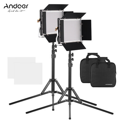 Andoer 2pcs Portable Video Light Panel Fill-in Lamp Adjustable Brightness 3200-5600K Color Temperature CRI95 with Light Stand Hol
Andoer 2pcs Portable Video Light Panel Fill-in Lamp Adjustable Brightness 3200-5600K Color Temperature CRI95 with Light Stand Hol