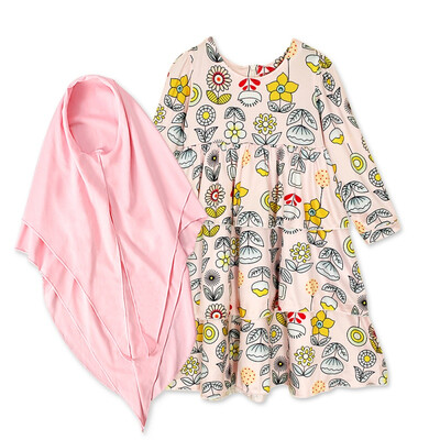 Baby Girl Muslim Dress And Hijab 1-5T Autumn Two-piece Suits Casual Floral Pattern Long Sleeve Toddler Girl Muslim Dress
Baby Girl Muslim Dress And Hijab 1-5T Autumn Two-piece Suits Casual Floral Pattern Long Sleeve Toddler Girl Muslim Dress