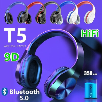 New T5 Bluetooth Headphones Wireless Earphone Game Headset HiFi Super Bass support TF Card MP3
New T5 Bluetooth Headphones Wireless Earphone Game Headset HiFi Super Bass support TF Card MP3