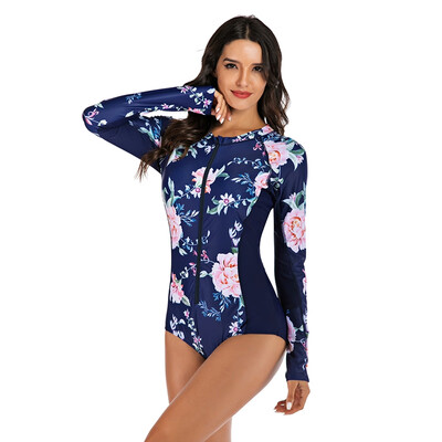 Women Rash Guard Adult One-Piece Long Sleeve Floral Patchwork Zipper Quick Drying Waterproof Swimsuit Hot Spring Diving Surfing
Women Rash Guard Adult One-Piece Long Sleeve Floral Patchwork Zipper Quick Drying Waterproof Swimsuit Hot Spring Diving Surfing