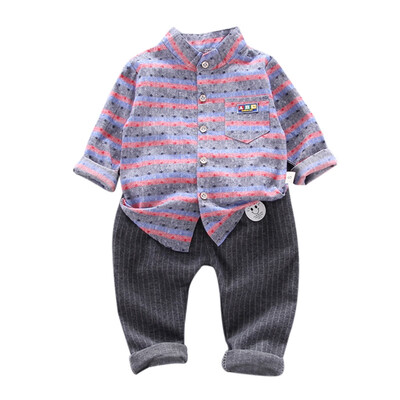 New Casual Baby Boys Clothes 2pcs Autumn Children clothing Long Sleeve Plaid Print Shirt TopsPants Trouser Set 5 colors
New Casual Baby Boys Clothes 2pcs Autumn Children clothing Long Sleeve Plaid Print Shirt TopsPants Trouser Set 5 colors