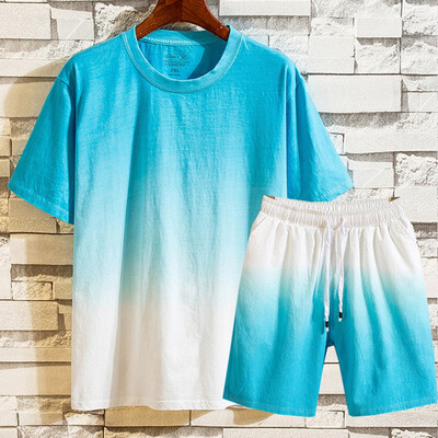 Toponeto Mens Summer New Cotton Linen Shortsleeved Short Pant Fashion Gradual Color Suit
Toponeto Mens Summer New Cotton Linen Shortsleeved Short Pant Fashion Gradual Color Suit