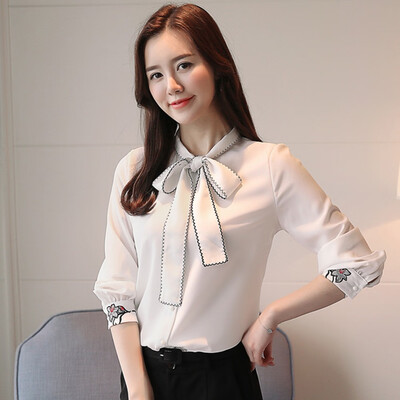 Long Sleeve Female Lace Up Turn Down Collar Basic Tops Solid Color Women Casual Slim Shirt Breathable Tops
Long Sleeve Female Lace Up Turn Down Collar Basic Tops Solid Color Women Casual Slim Shirt Breathable Tops