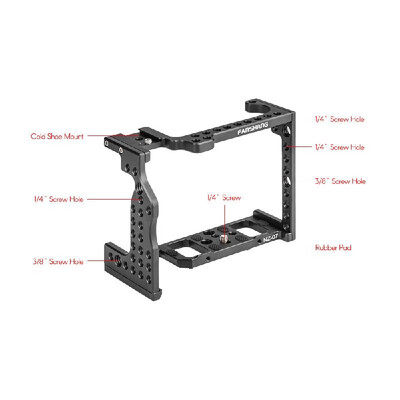 Aluminum Alloy Camera Video Cage Mount Rig Film Movie Making Stabilizer Bracket with Cold Shoe Mount 14 Inch Screw Thread for Nik
Aluminum Alloy Camera Video Cage Mount Rig Film Movie Making Stabilizer Bracket with Cold Shoe Mount 14 Inch Screw Thread for Nik