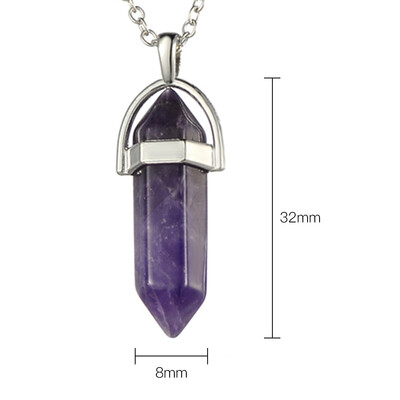 Fashion Woman Girl Jewelry Gemstone Necklace Natural Stone Hexagonal Pointed Reiki Chakra Pendant Crystal Necklace Chain 10
Fashion Woman Girl Jewelry Gemstone Necklace Natural Stone Hexagonal Pointed Reiki Chakra Pendant Crystal Necklace Chain 10