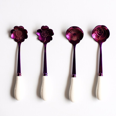 STRUST 4pc set stainless steel porcelain Creative Flower coffee spoon set mini spoon set stirring spoon set
STRUST 4pc set stainless steel porcelain Creative Flower coffee spoon set mini spoon set stirring spoon set