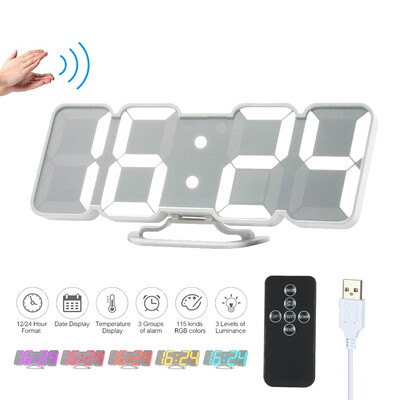 3D Wireless Remote Digital RGB LED Alarm Clock USB Powered TimeTemperatureDate Display 115-Color Changing 3-Level Brightness Sou
3D Wireless Remote Digital RGB LED Alarm Clock USB Powered TimeTemperatureDate Display 115-Color Changing 3-Level Brightness Sou