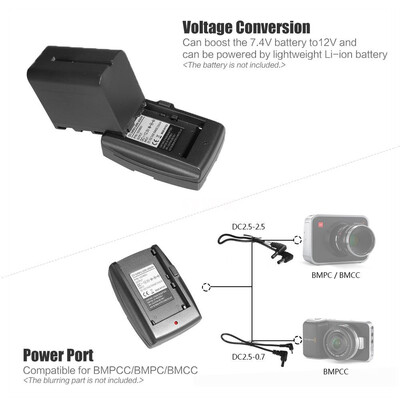 Battery Adapter Plate Base for BMPC BMCC BMPCC for Sony NP-F970 F750 F550 Battery with DC Cables
Battery Adapter Plate Base for BMPC BMCC BMPCC for Sony NP-F970 F750 F550 Battery with DC Cables