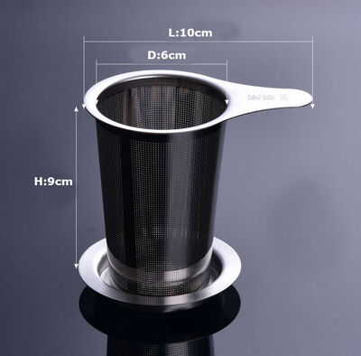 Stainless Steel Tea Coffee Infuser Strainer with Drip Tray for Teapot Mug Cup Large 90 mm
Stainless Steel Tea Coffee Infuser Strainer with Drip Tray for Teapot Mug Cup Large 90 mm