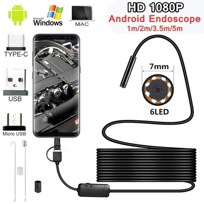7mm 6 LED Endoscope Waterproof Borescope Inspection Camera For Andorid Phone Size5M35M2M1M
7mm 6 LED Endoscope Waterproof Borescope Inspection Camera For Andorid Phone Size5M35M2M1M