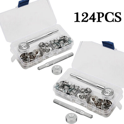 62124PCS Stainless Steel Snap Fastener ButtonsStuds Marine Canvas Fabric Socket & Screw Kit Tools
62124PCS Stainless Steel Snap Fastener ButtonsStuds Marine Canvas Fabric Socket & Screw Kit Tools