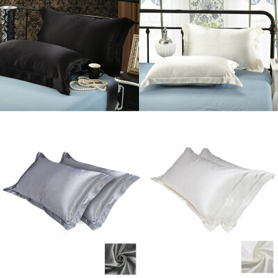 2pcs Solid Color Silk Satin Standard Pillow Case Cushion Cover Pillowcase Home DecorNo Filler Only Pillowcase
2pcs Solid Color Silk Satin Standard Pillow Case Cushion Cover Pillowcase Home DecorNo Filler Only Pillowcase